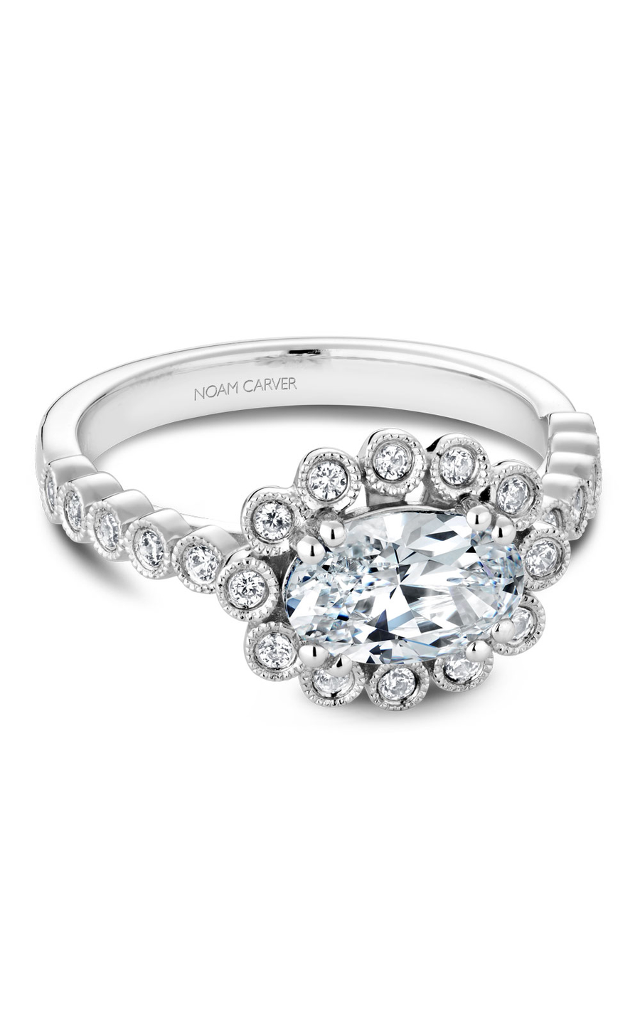 Noam Carver Floral Engagement Ring B221-01A