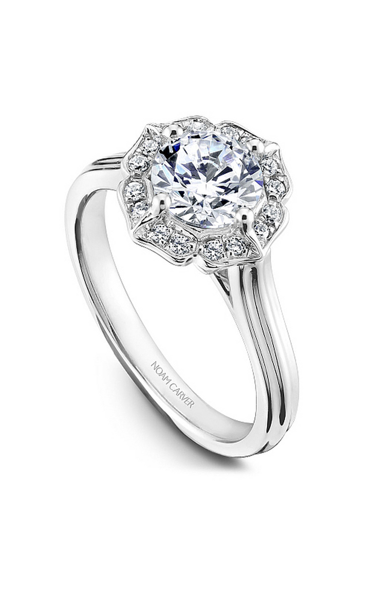 Noam Carver Floral Engagement Ring R030-01A