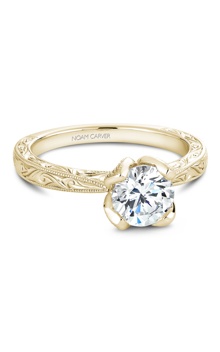 Noam Carver Floral Engagement Ring B019-02YEA