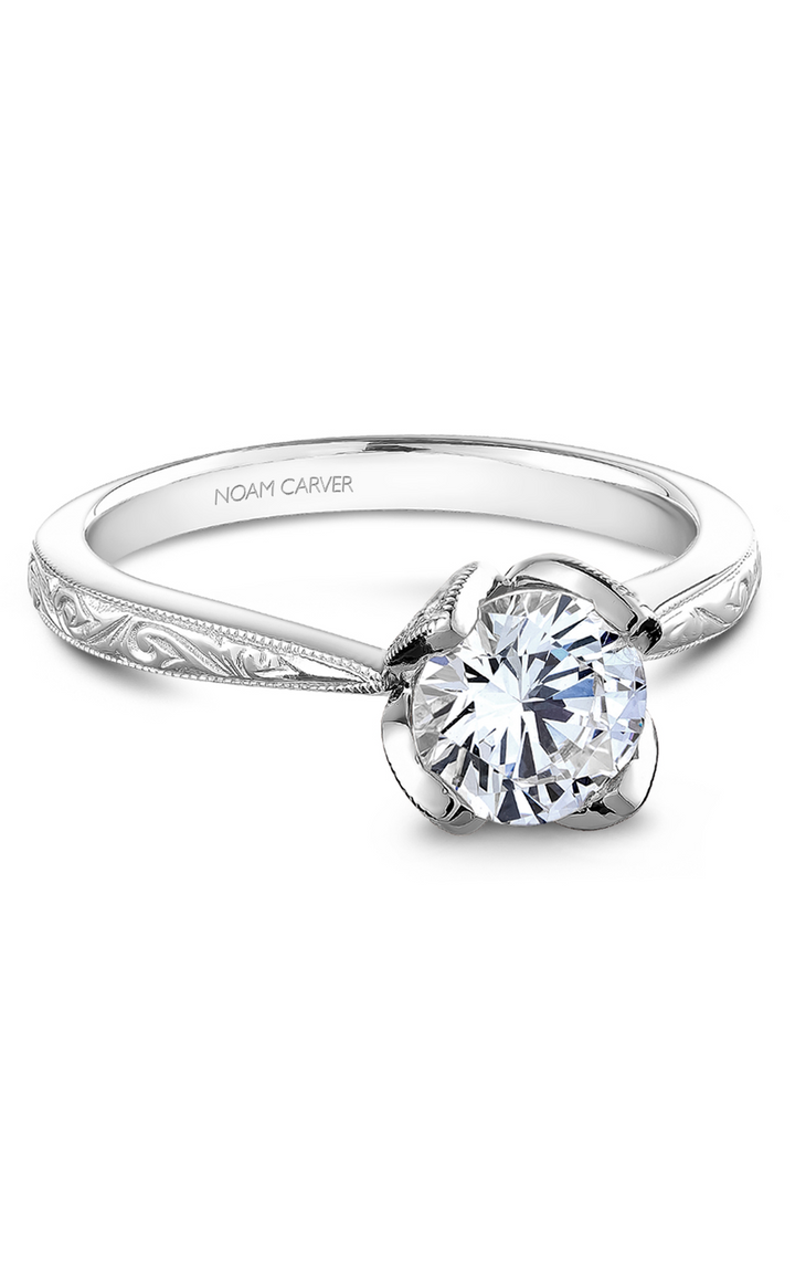 Noam Carver Floral Engagement Ring B019-03EA