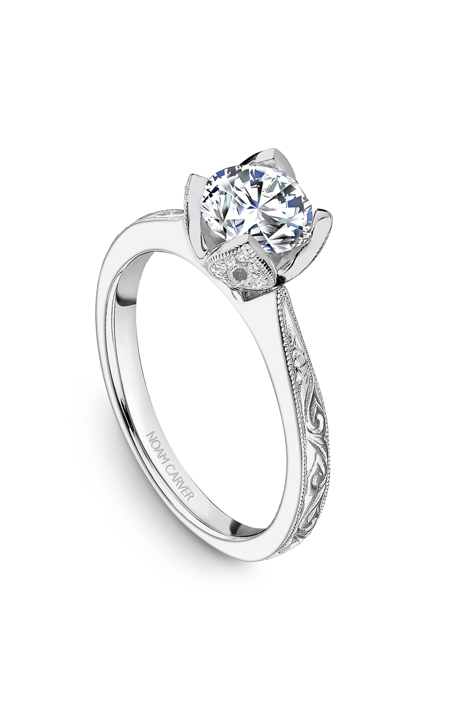 Noam Carver Floral Engagement Ring B019-03EA