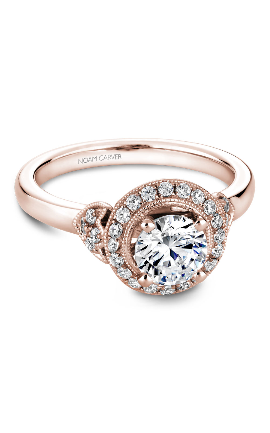 Noam Carver Floral Engagement Ring B072-01RA