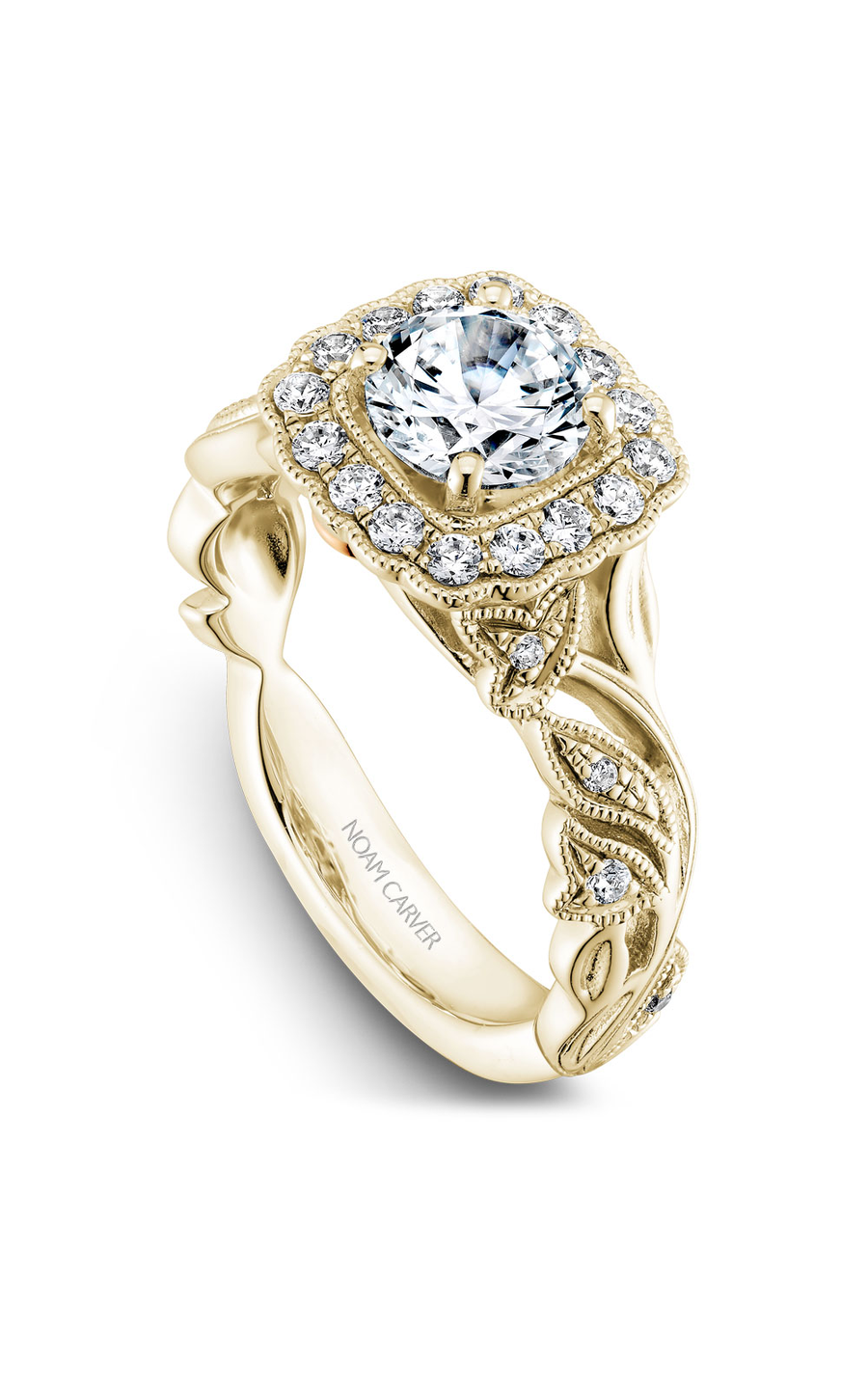 Noam Carver Floral Engagement Ring B075-01YA