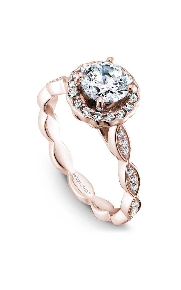 Noam Carver Floral Engagement Ring B085-01RA