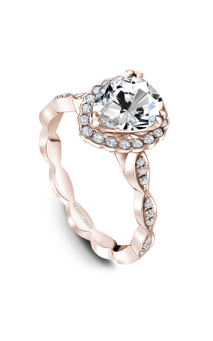 Noam Carver Floral Engagement Ring B085-03RA