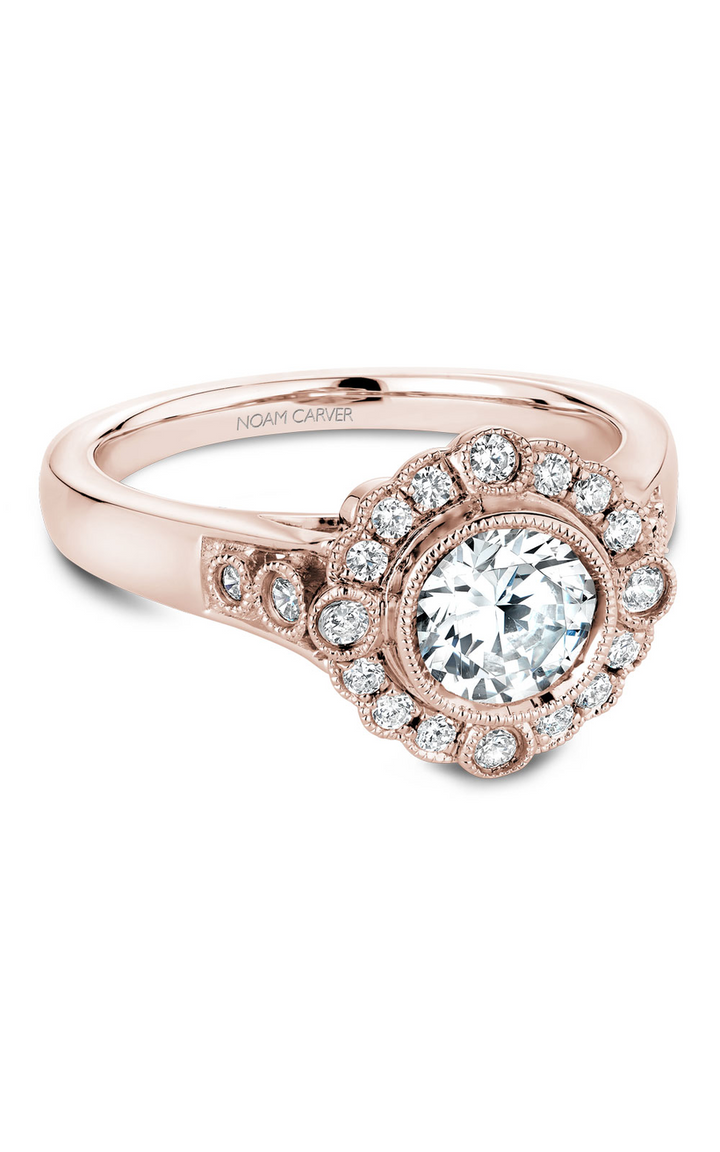 Noam Carver Floral Engagement Ring B091-01RA