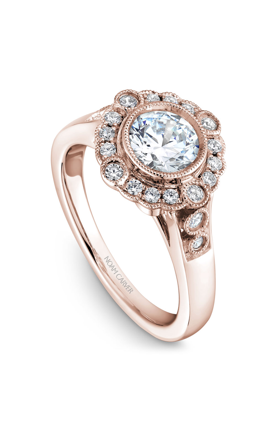 Noam Carver Floral Engagement Ring B091-01RA