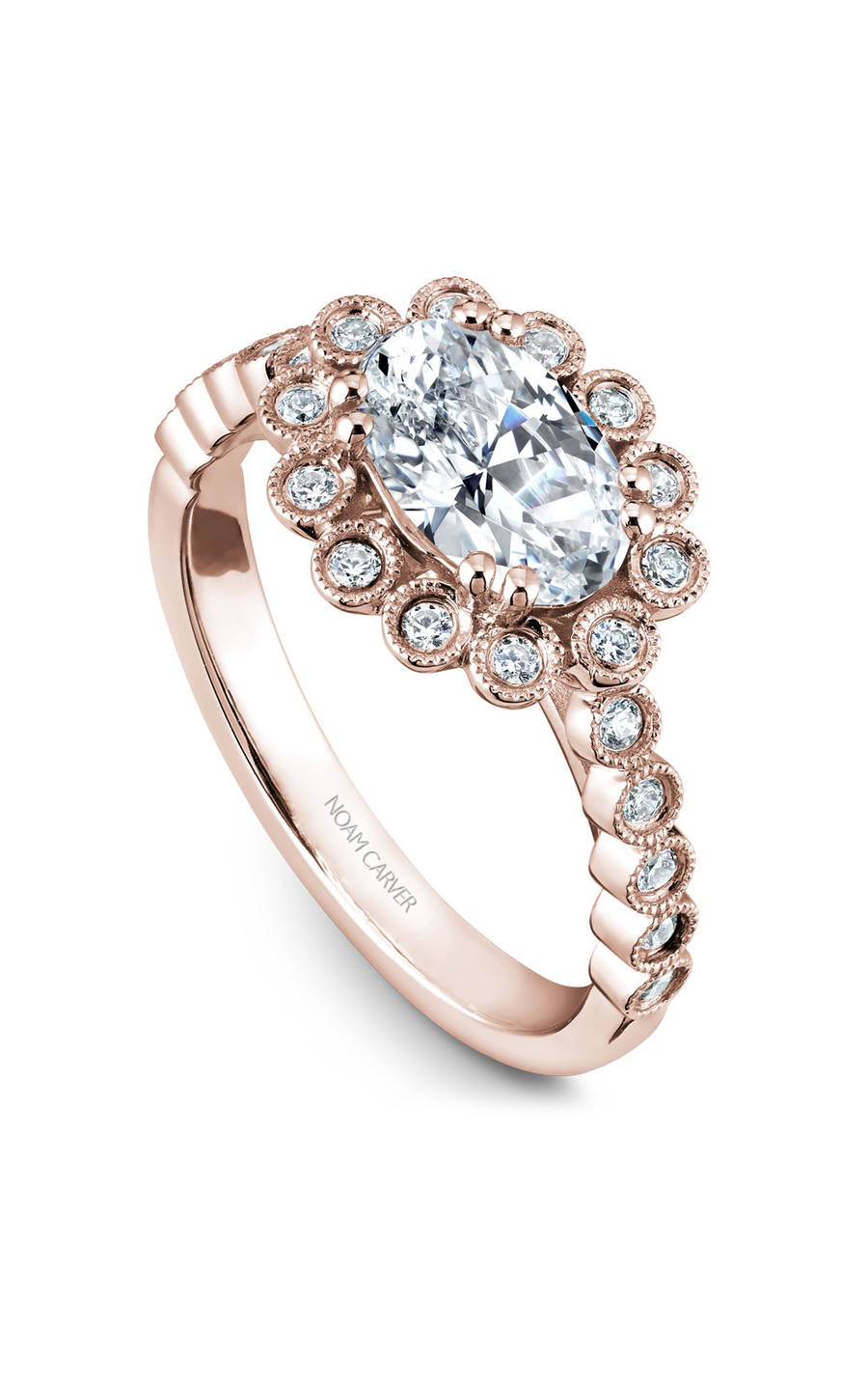 Noam Carver Floral Engagement Ring B221-01RA