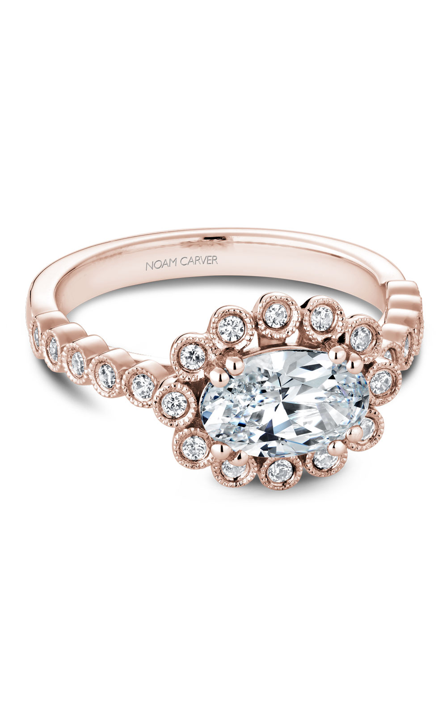 Noam Carver Floral Engagement Ring B221-01RA