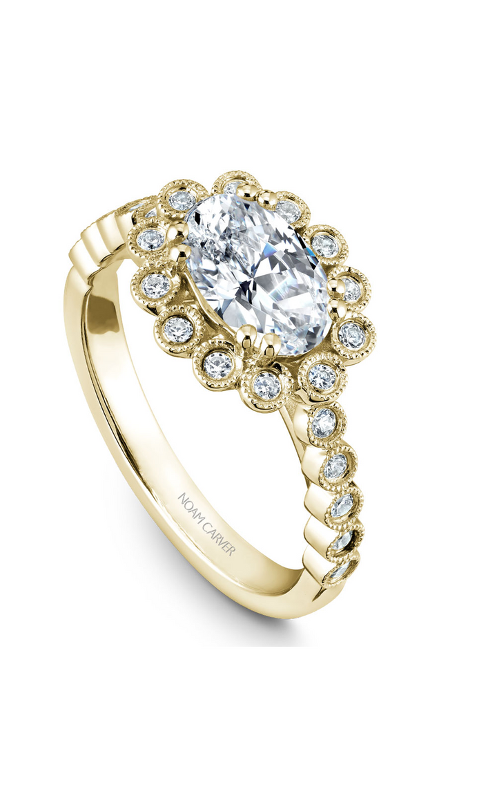 Noam Carver Floral Engagement Ring B221-01YA