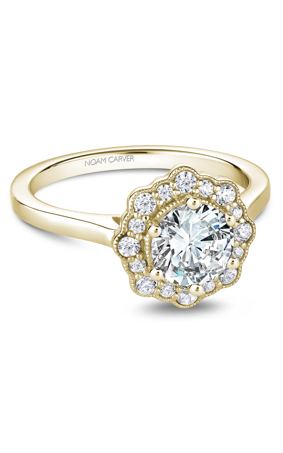 Noam Carver Floral Engagement Ring B243-01YA