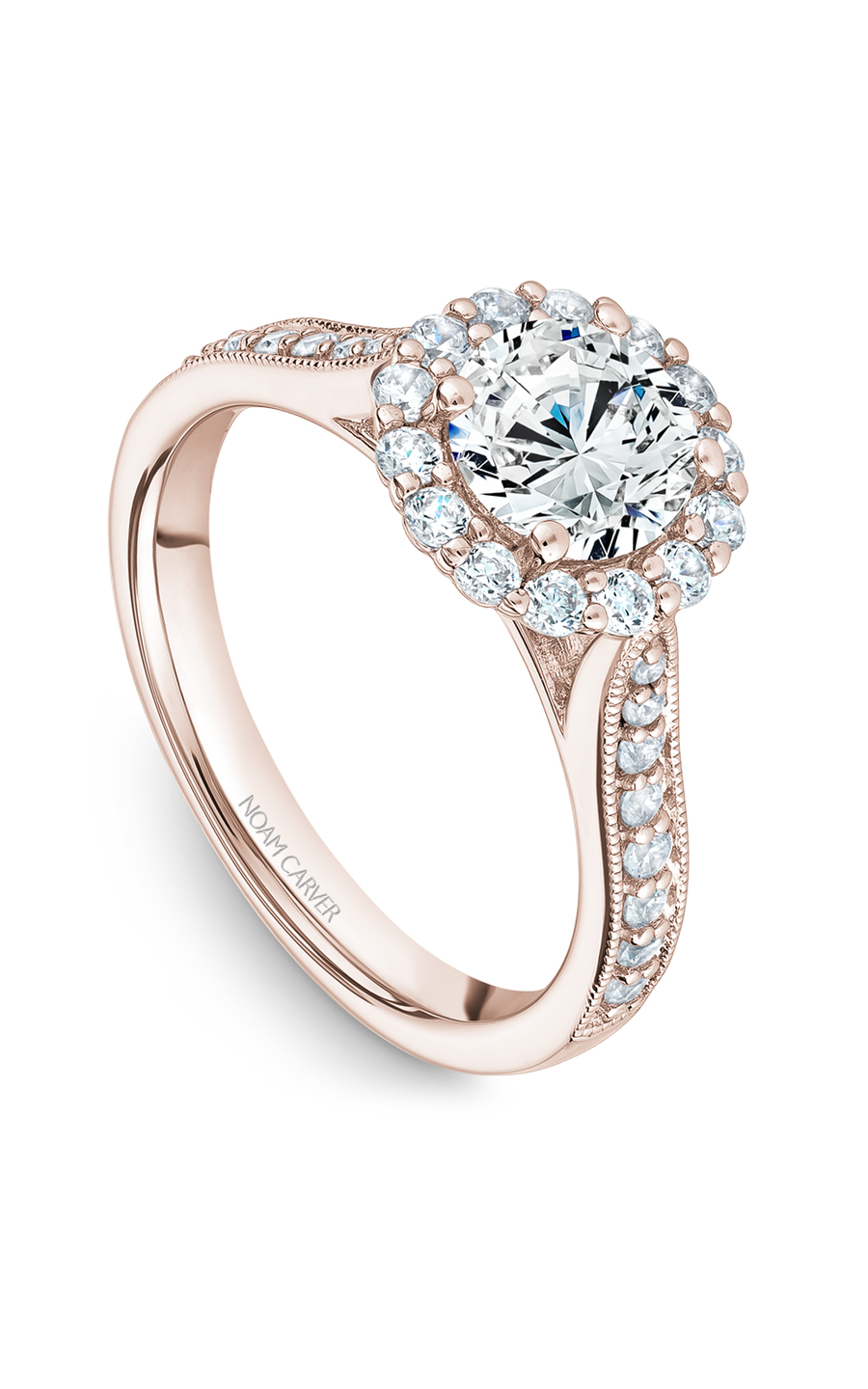 Noam Carver Floral Engagement Ring B250-01RA