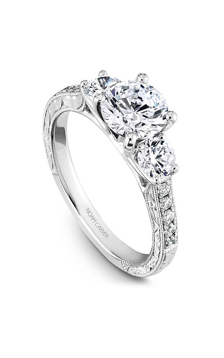 Noam Carver 3 Stone Engagement Ring B206-01A