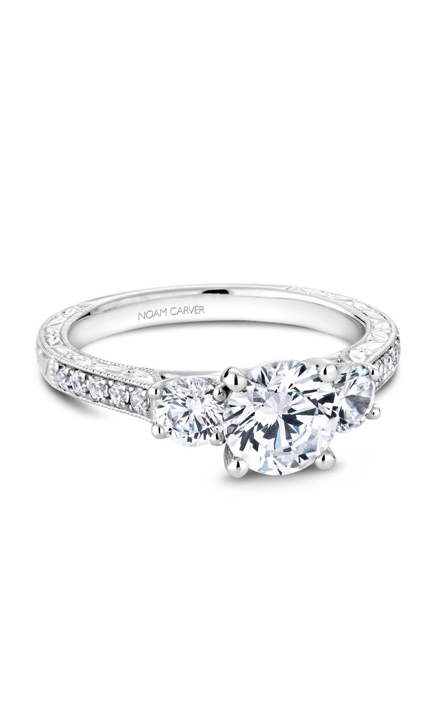 Noam Carver 3 Stone Engagement Ring B206-01A