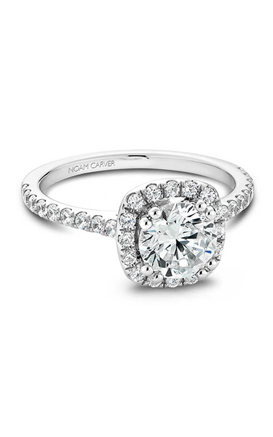 Noam Carver Halo Engagement Ring B007-02A