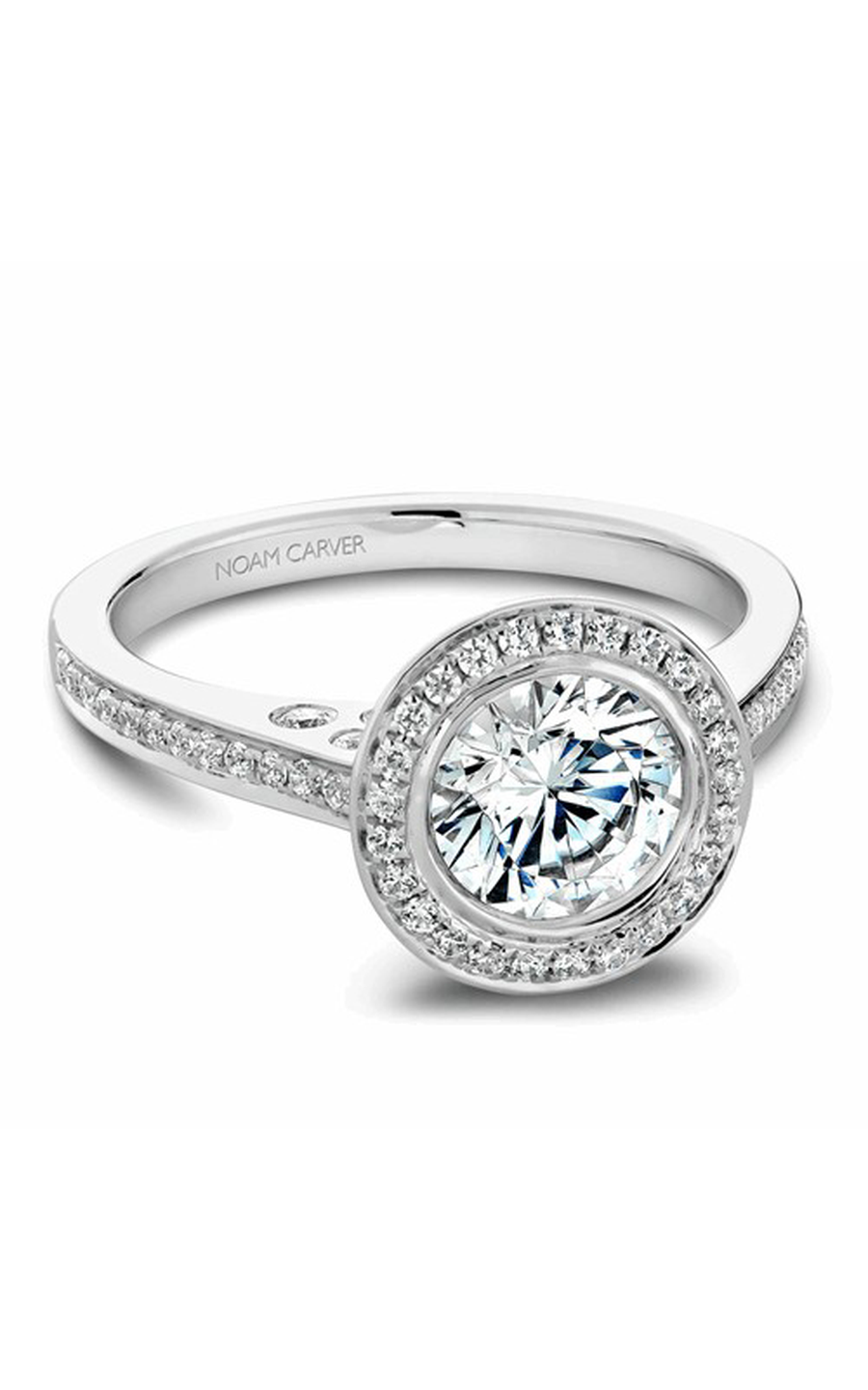 Noam Carver Halo Engagement Ring B016-01A