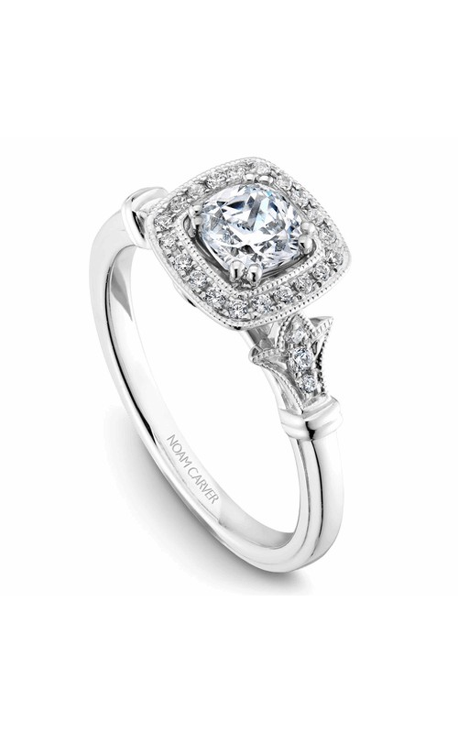 Noam Carver Halo Engagement Ring B076-01A