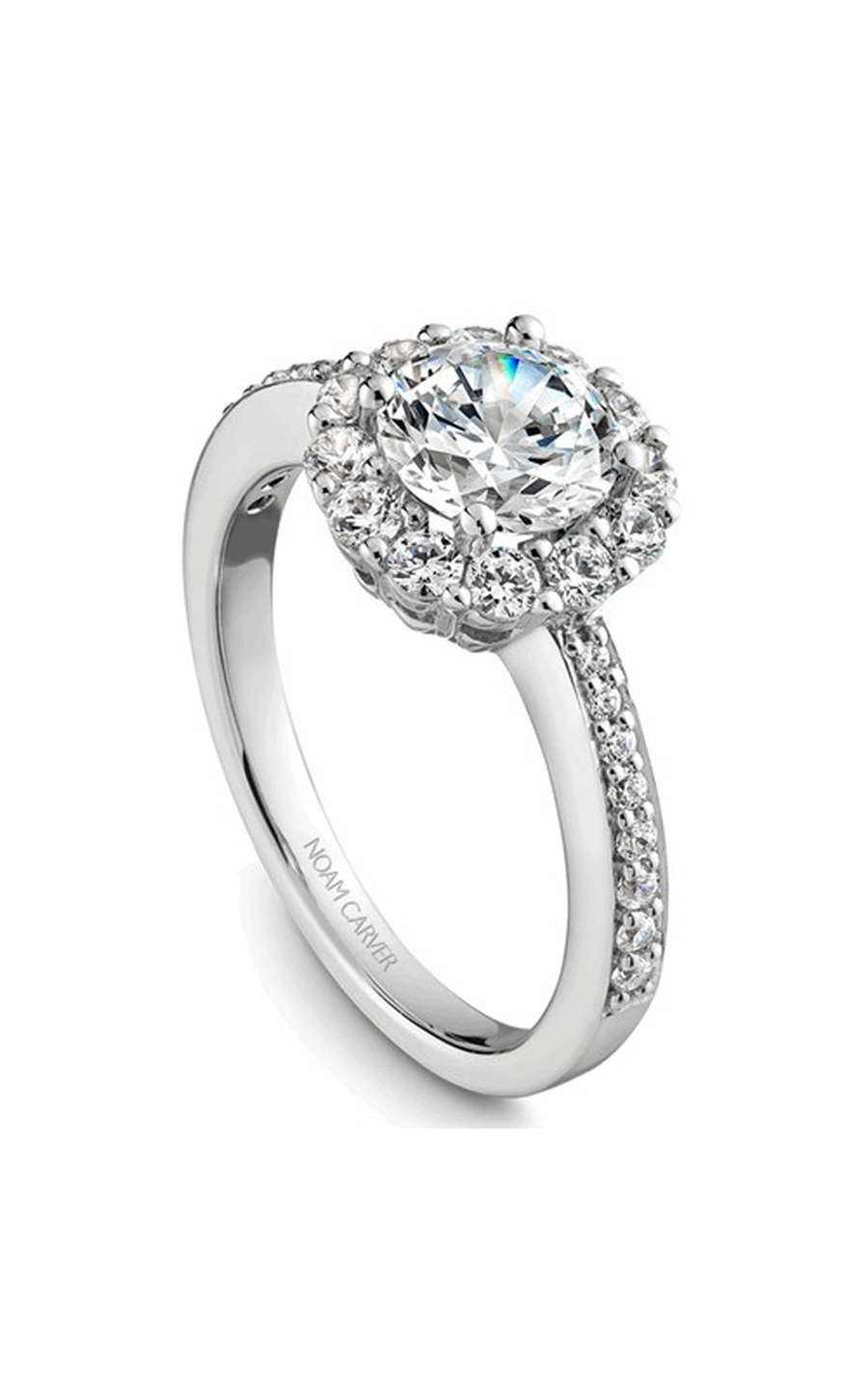 Noam Carver Halo Engagement Ring B100-07A