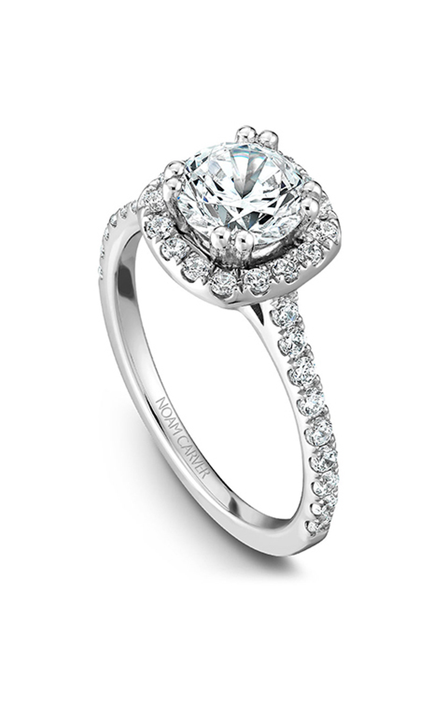 Noam Carver Halo Engagement Ring B007-02A