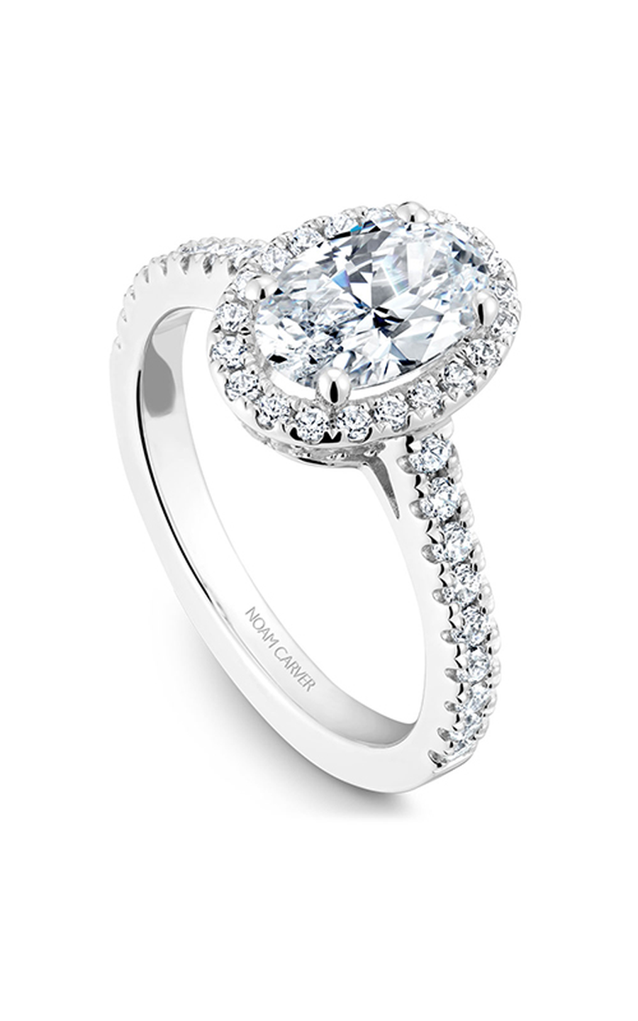 Noam Carver Halo Engagement Ring B034-04A