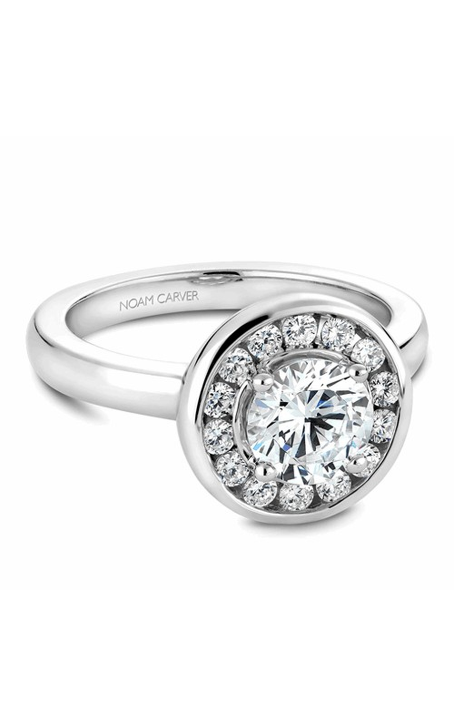 Noam Carver Halo Engagement Ring B037-02A