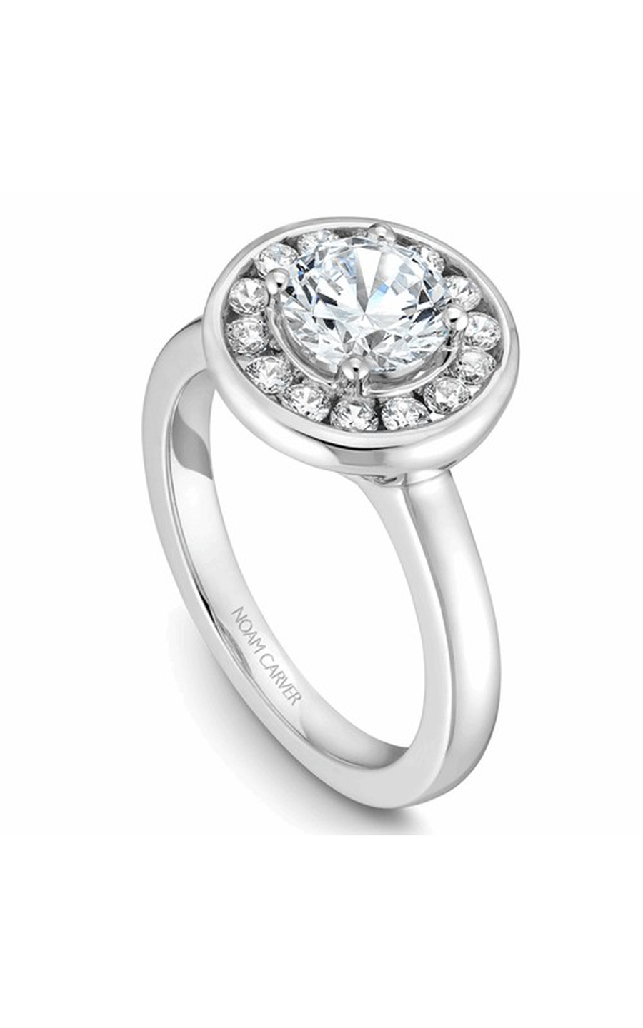 Noam Carver Halo Engagement Ring B037-02A