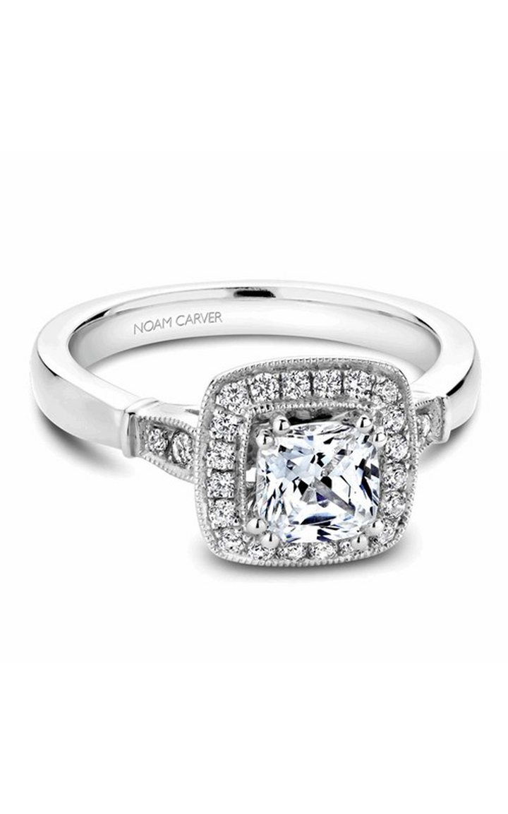 Noam Carver Halo Engagement Ring B067-01A