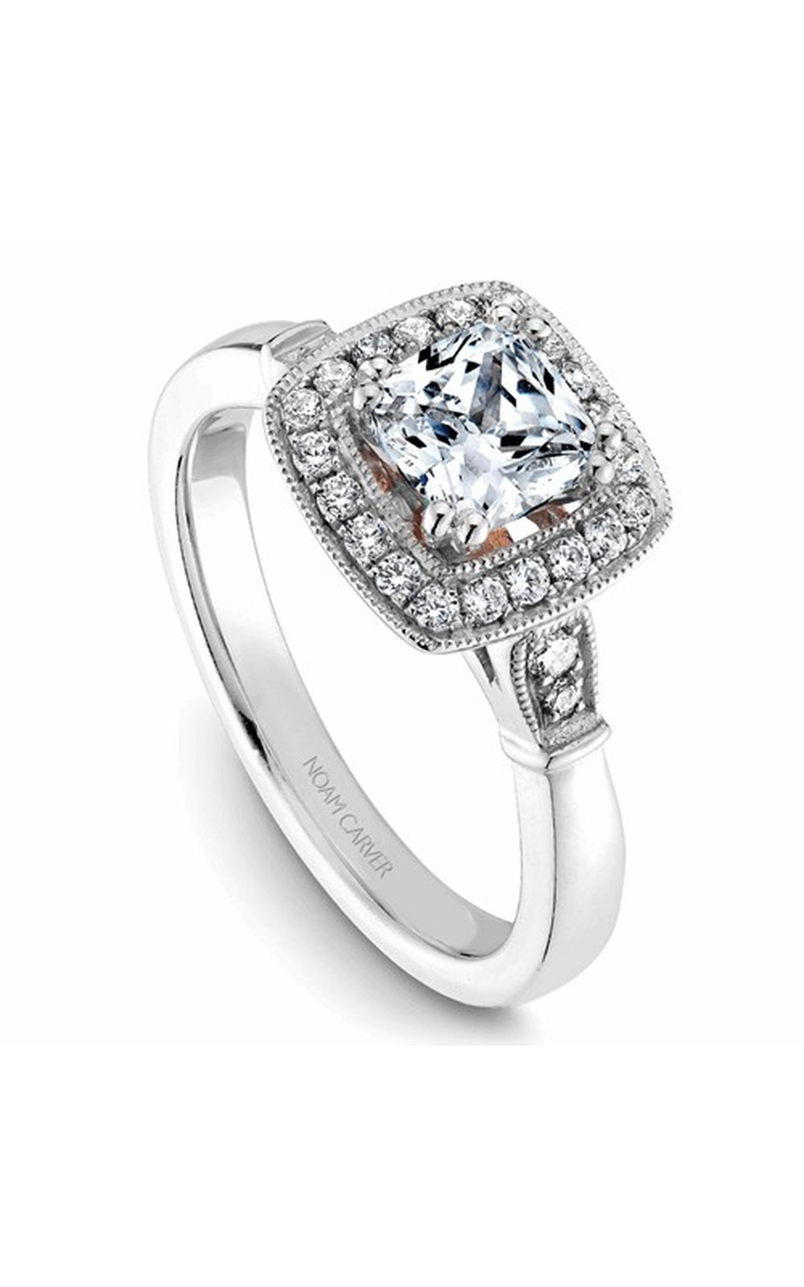 Noam Carver Halo Engagement Ring B067-01A