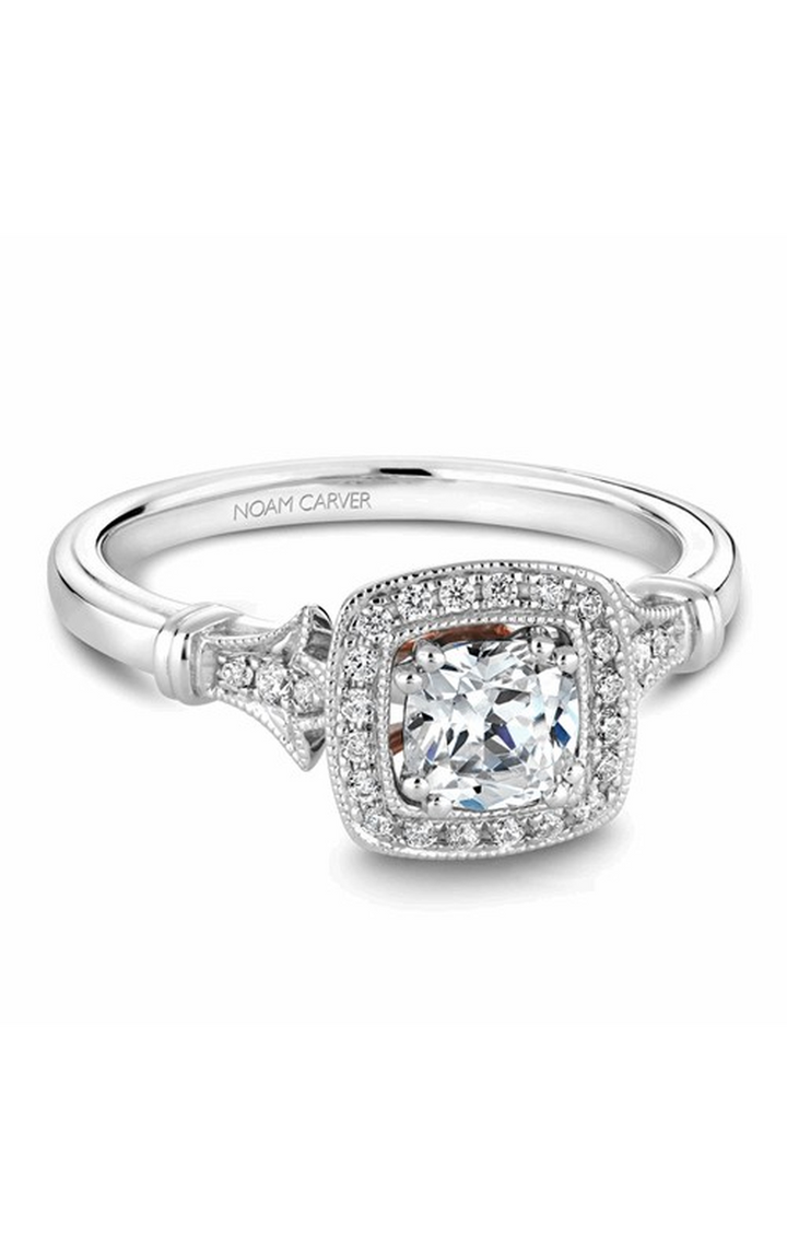 Noam Carver Halo Engagement Ring B076-01A