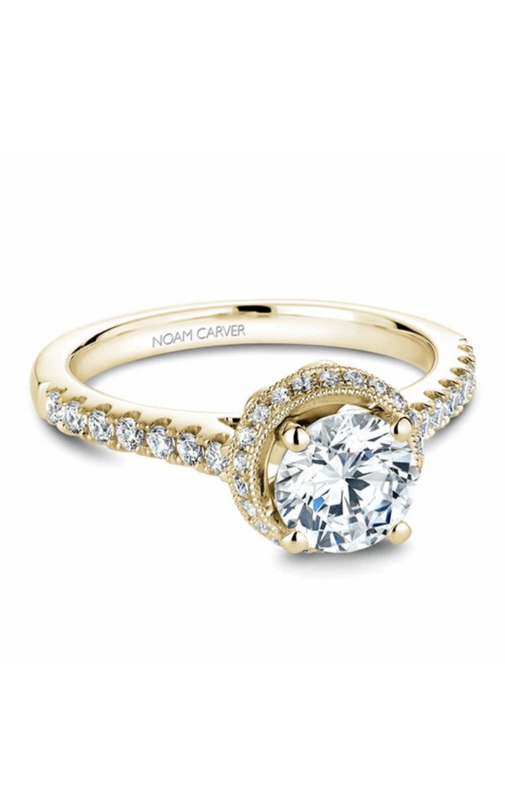 Noam Carver Halo Engagement Ring B082-01YA