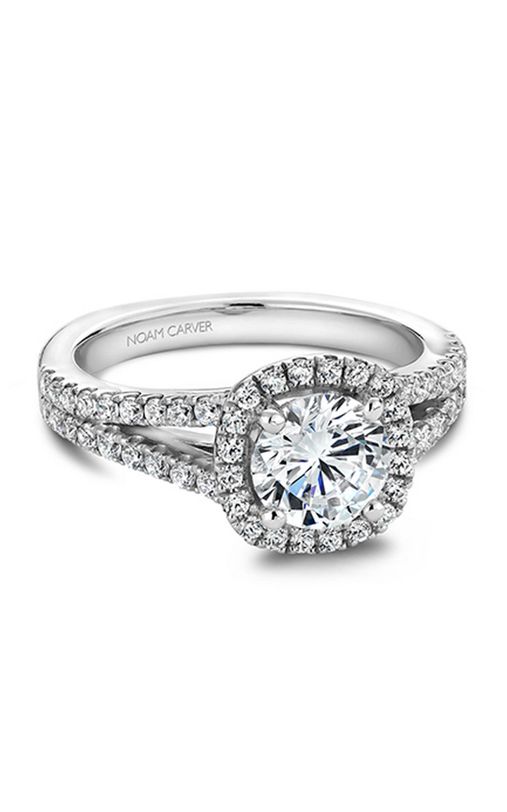 Noam Carver Halo Engagement Ring B015-01A