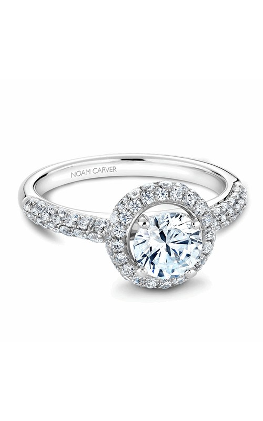 Noam Carver Halo Engagement Ring B071-01A