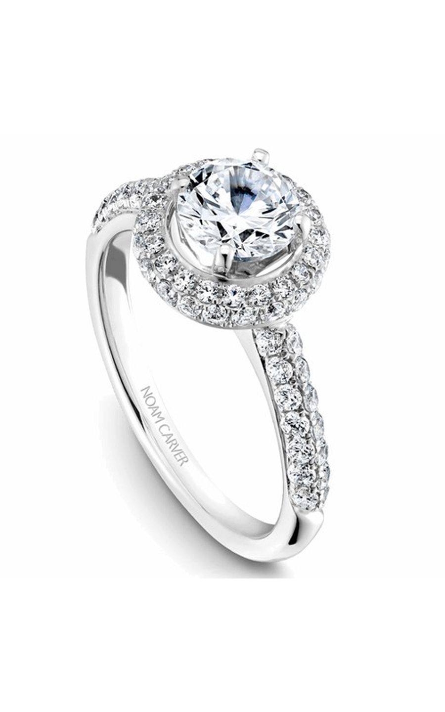 Noam Carver Halo Engagement Ring B071-01A