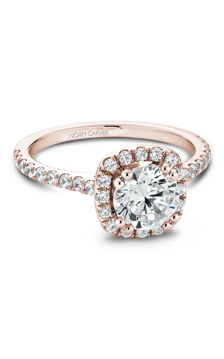 Noam Carver Halo Engagement Ring B007-02RA