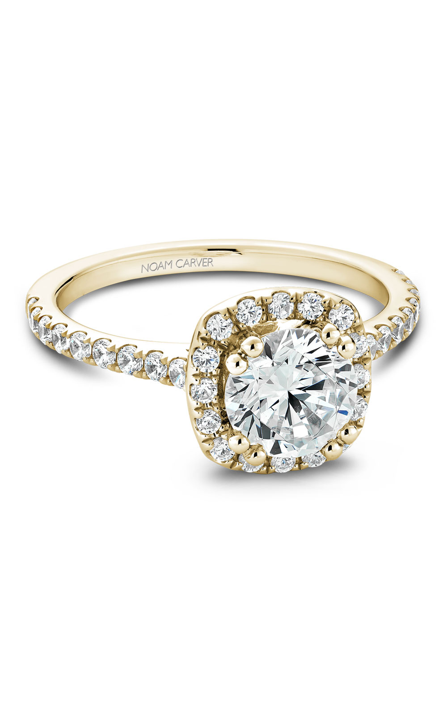 Noam Carver Halo Engagement Ring B007-02YA