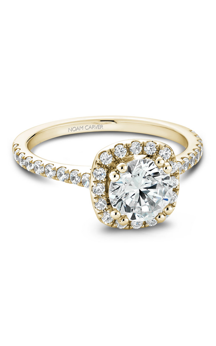 Noam Carver Halo Engagement Ring B007-02YA