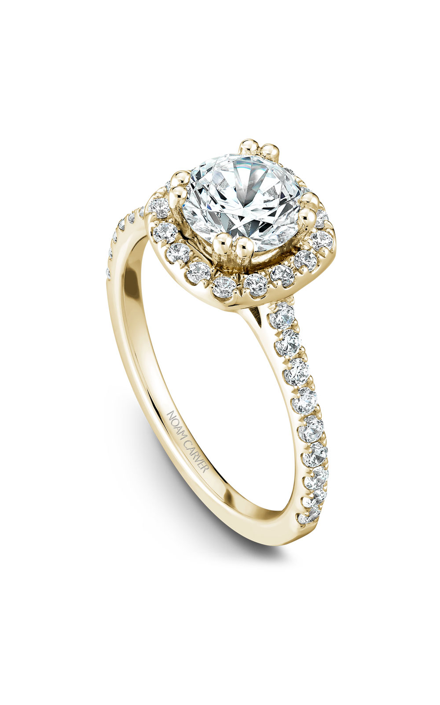 Noam Carver Halo Engagement Ring B007-02YA