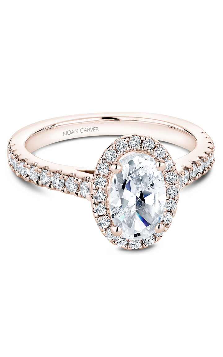 Noam Carver Halo Engagement Ring B034-04RA