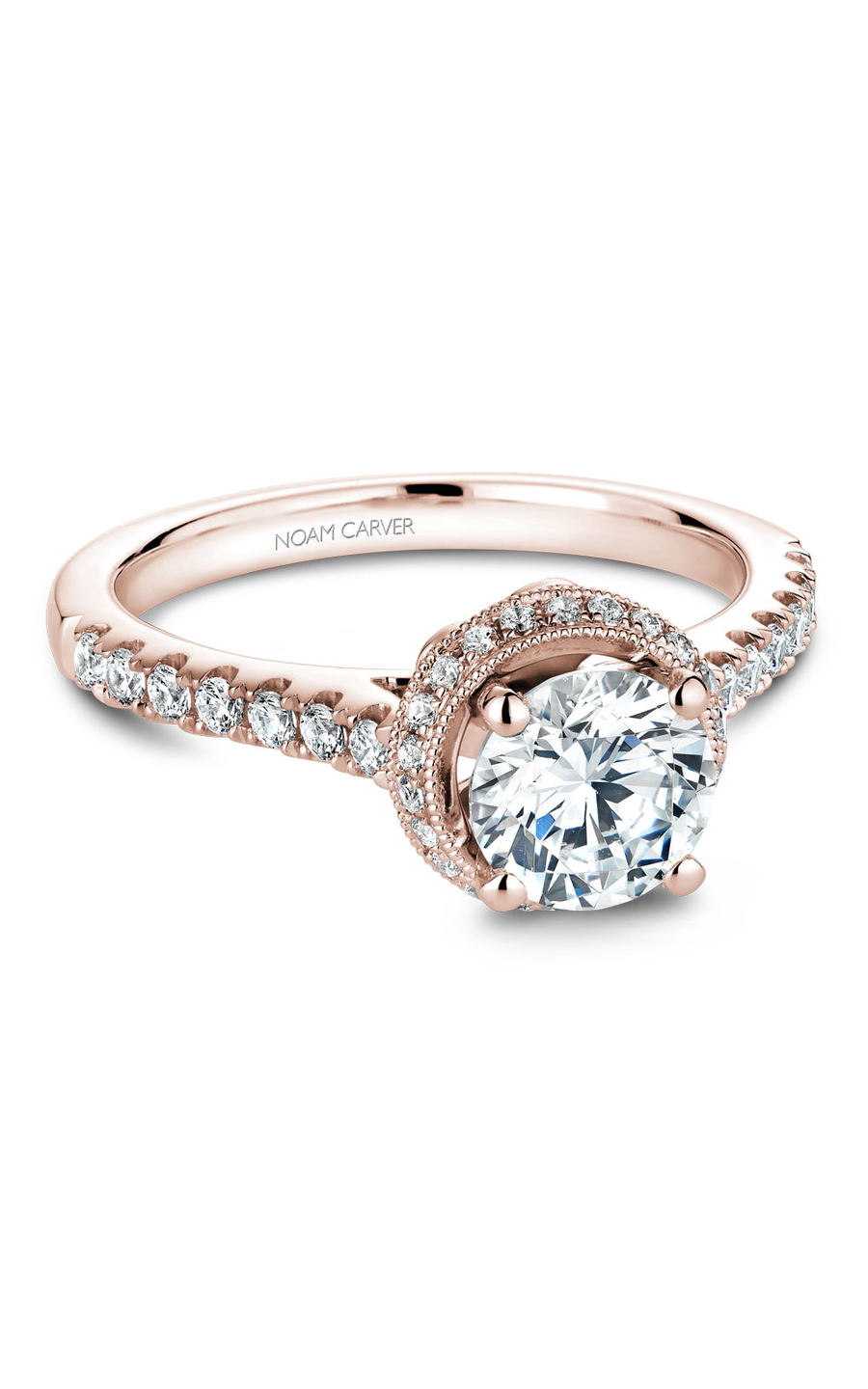 Noam Carver Halo Engagement Ring B082-01RA