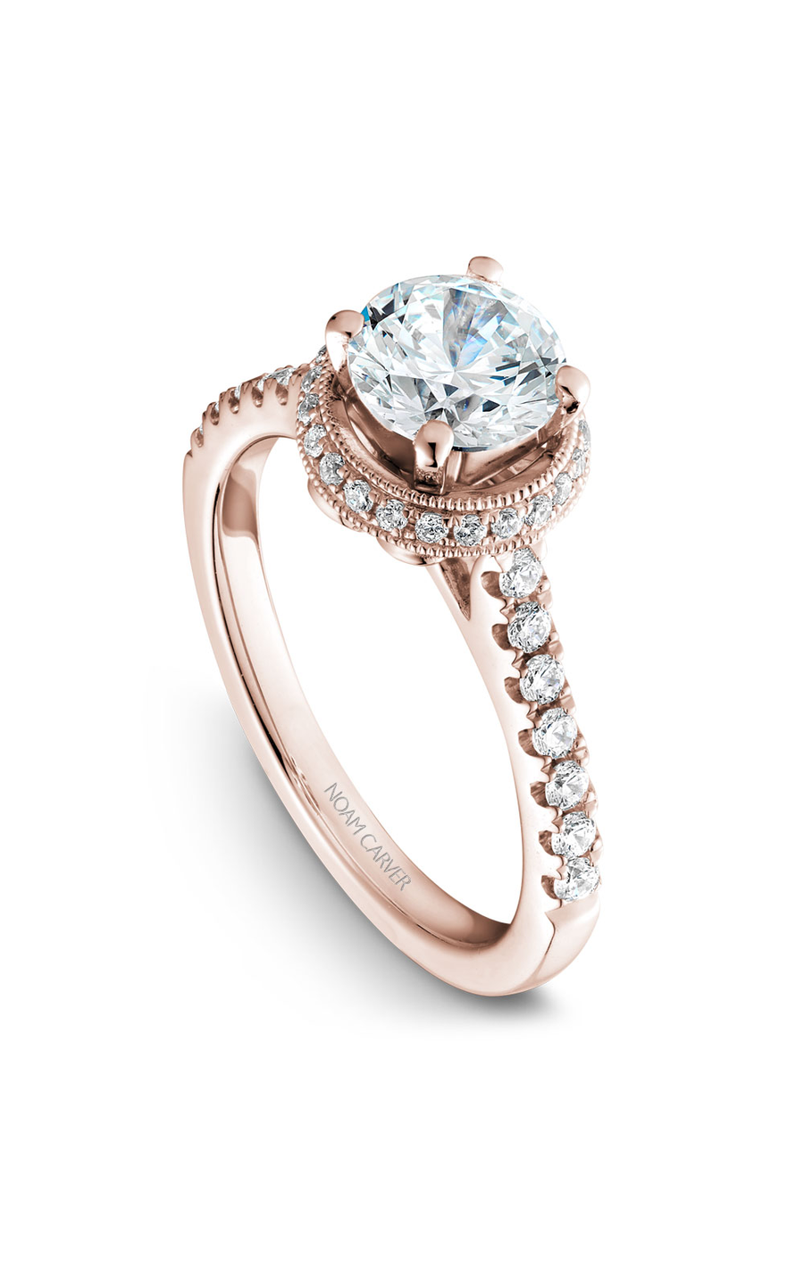 Noam Carver Halo Engagement Ring B082-01RA