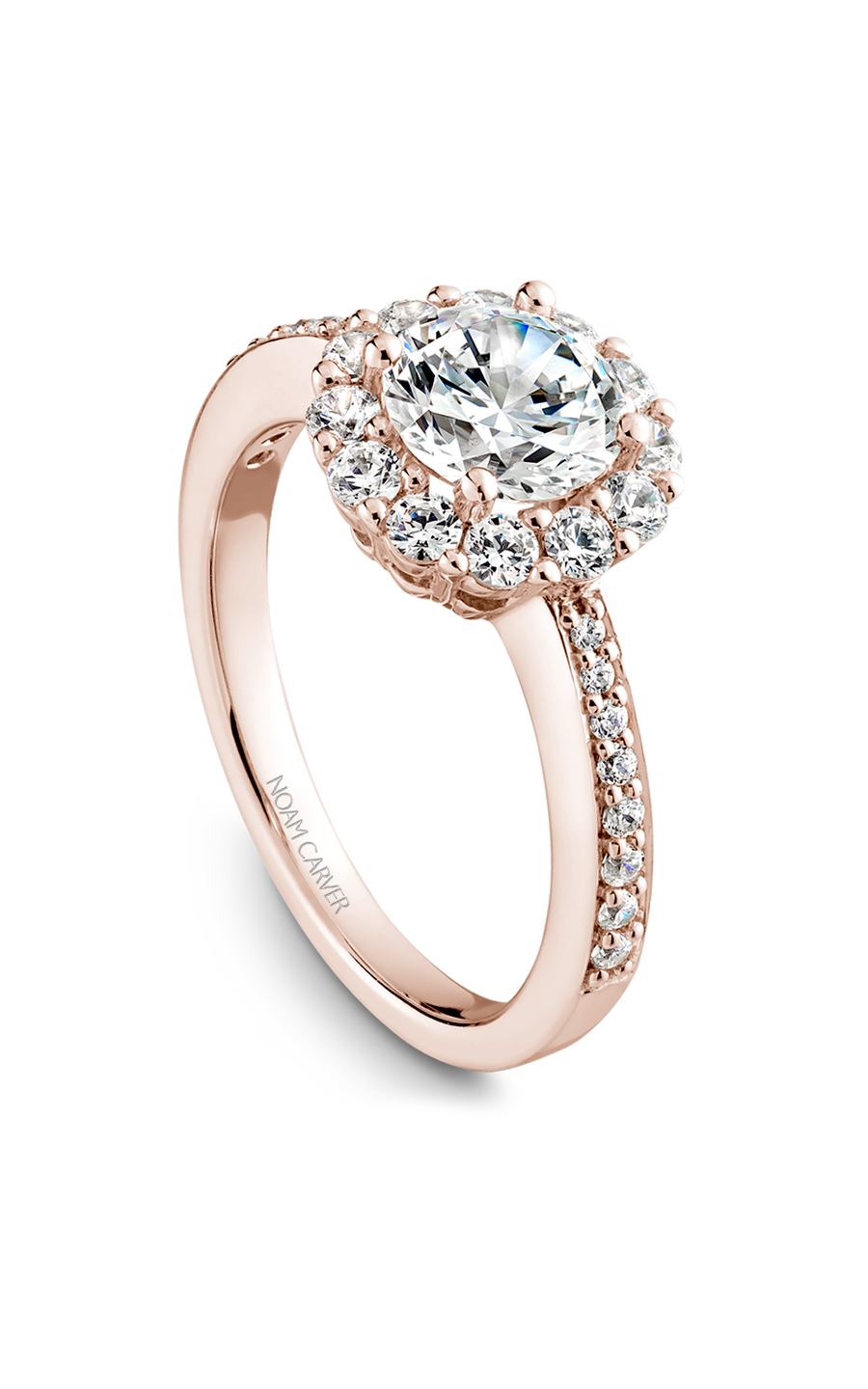 Noam Carver Halo Engagement Ring B100-07RA