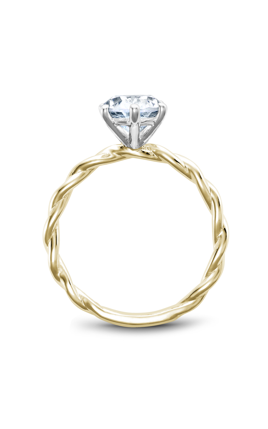 Noam Carver Twist Band Engagement Ring B167-01YWA