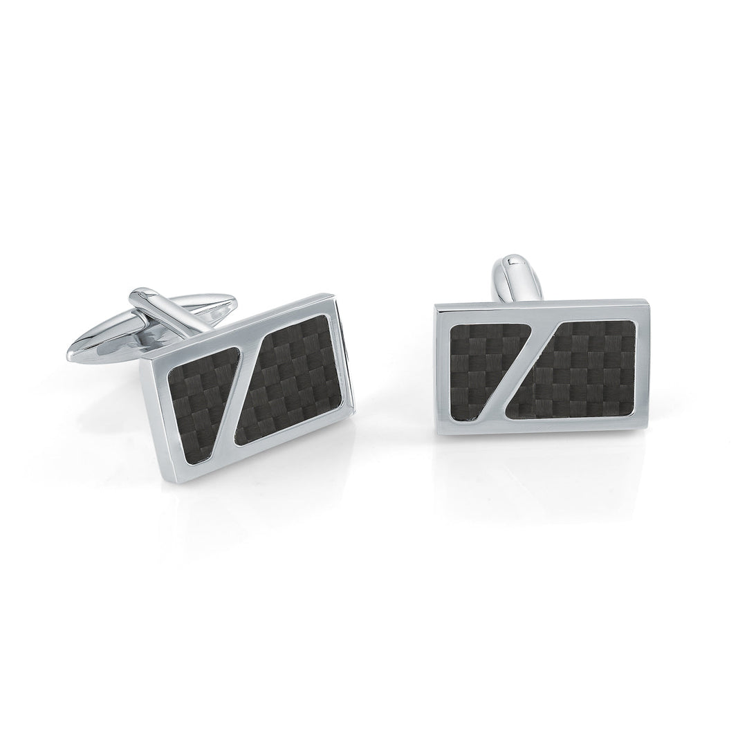 Italgem Carbon Fibre Cufflinks at Golden Tree Jewellers