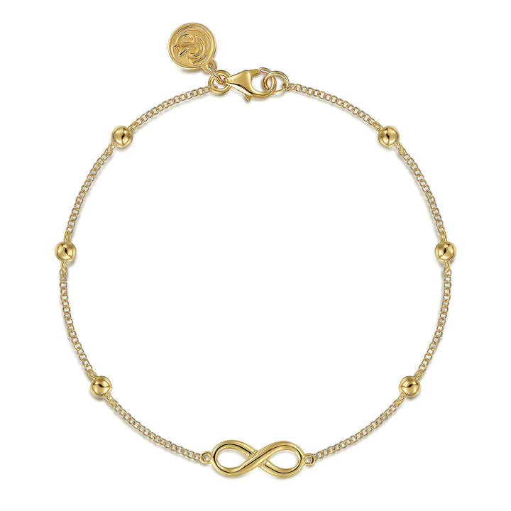 14K Yellow Gold Bujukan Chain Bracelet with Infinity Station TB4642Y4JJJ