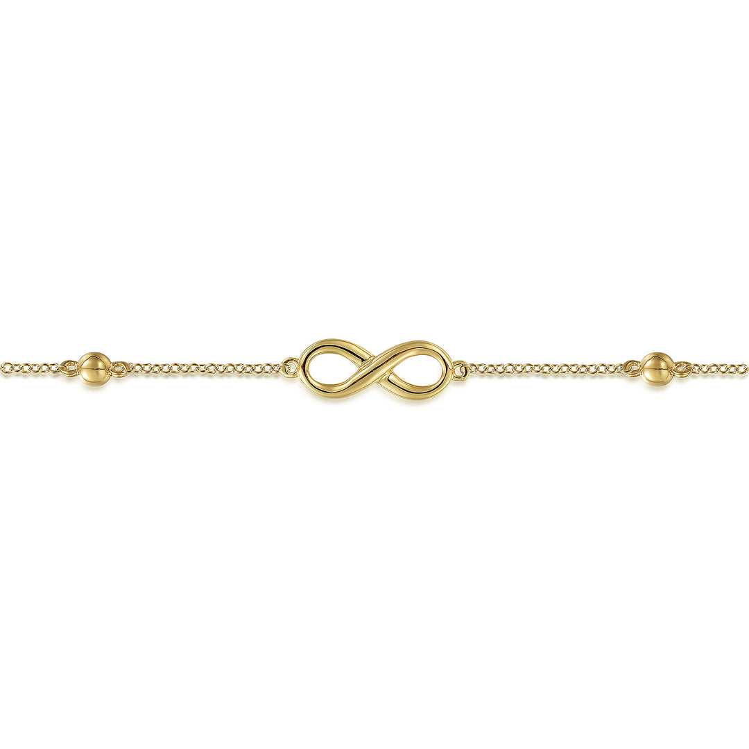 14K Yellow Gold Bujukan Chain Bracelet with Infinity Station TB4642Y4JJJ