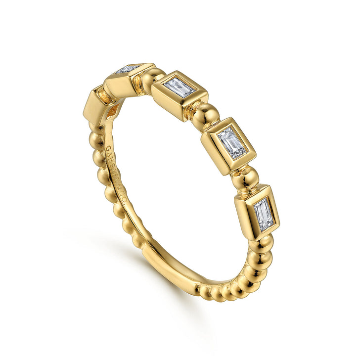 14K Yellow Gold Diamond Geometric Stackable Ring LR52164Y43JJ