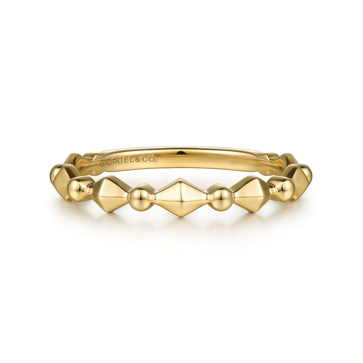 14K Yellow Gold Geometric Station Stackable Ring LR52171Y4JJJ