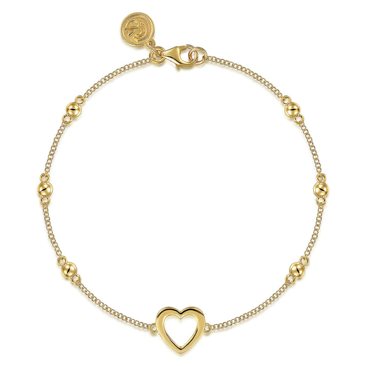 14K Yellow Gold Open Heart Bujukan Chain Bracelet TB4641Y4JJJ