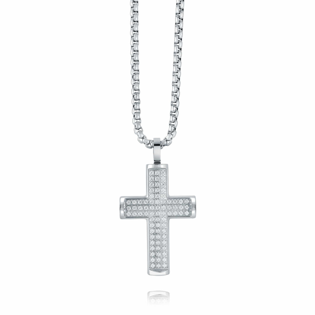 Italgem Full Studded Cross Pendant at Golden Tree Jewellers