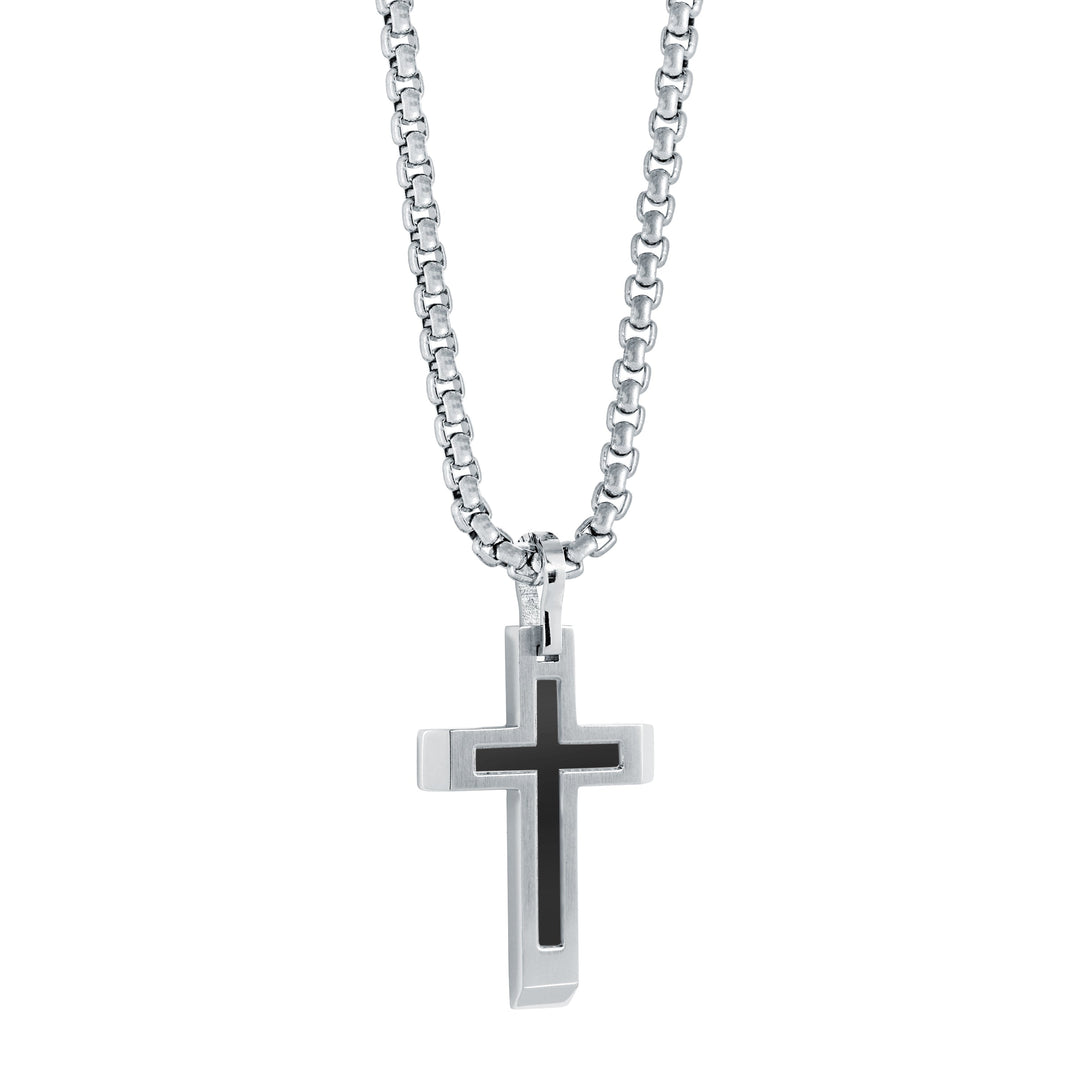 Italgem Matte Centre Cross Pendant at Golden Tree Jewellers